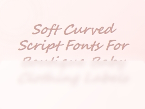 Soft Curved Scripts for Boutique Baby Labels